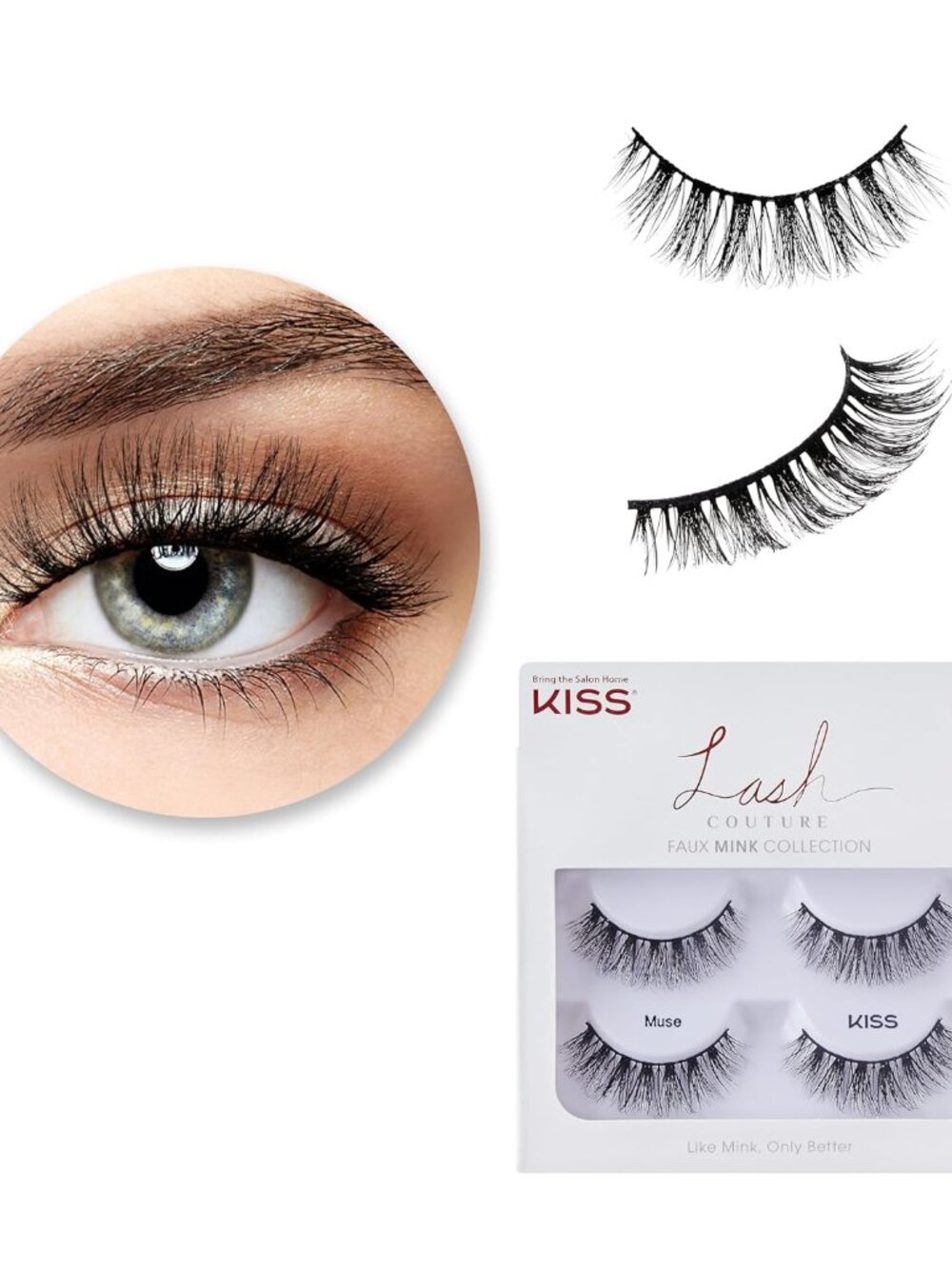 Eyelashes, 'Muse', 14mm, Includes 2 Pairs Of Lashes